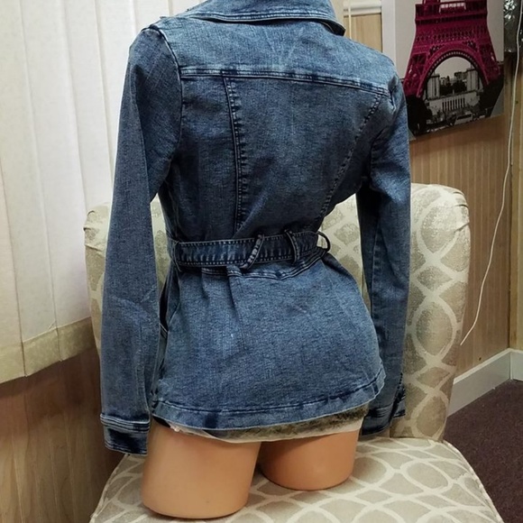 Stretch Denim Belted Jacket Sexy! BACK IN STOCK - Picture 7 of 8
